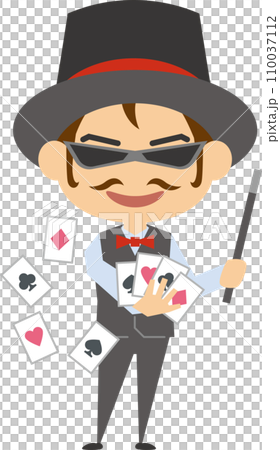 男性マジシャンのイメージイラスト 110037112