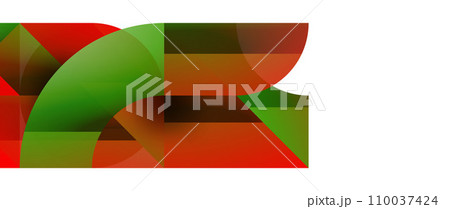 Geometric fusion - abstract harmony of triangles and circles in minimalist background design. Shapes and lines design for wallpaper, banner, background, landing page, wall art, invitation, prints Geometric fusion - abstract harmony of triangles and circles in minimalist background design. Shapes and lines design for wallpaper, banner, background, landing page, wall art, invitation, prints 110037424