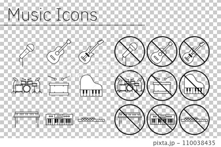 楽器演奏・演奏禁止のアイコン 110038435