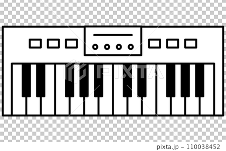音楽、シンプルなキーボードのアイコン(キーボーディスト) 音楽、シンプルなキーボードのアイコン(キーボーディスト) 110038452