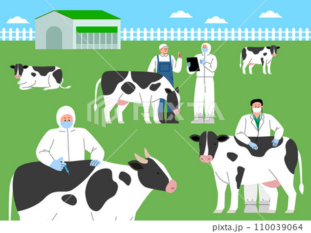 situation in which cow are being quarantined 110039064