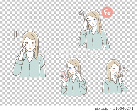 青くまの原因イラストセット 110040271