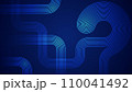Dark blue abstract background with serpentine style lines as the main component. 110041492