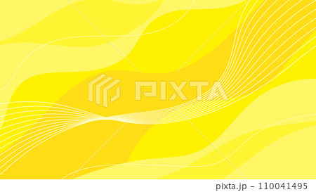 A simple yellow abstract background with fluid and line elements suitable for practical applications. 110041495