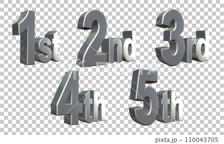 3DCG文字［1st/2nd/3rd/4th/5th］シルバー,銀 110043705
