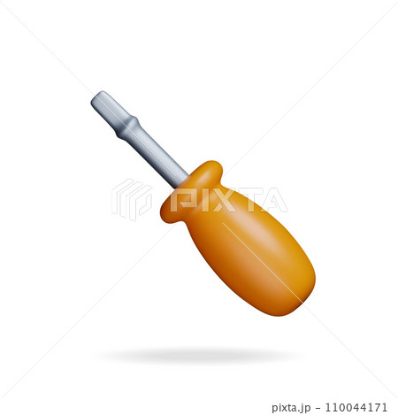 3d Screwdriver Tool Isolated 110044171