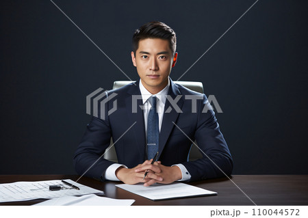 取り調べの男性 110044572