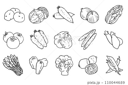野菜　食事　農業　栄養　健康　シンプル 110044689