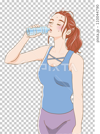 熱瑜珈期間女人喝水 熱瑜珈期間女人喝水 110044790