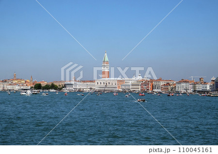 Cityscape of Venice. View from cruise ship at Adriatic sea. Cityscape of Venice. View from cruise ship at Adriatic sea. 110045161