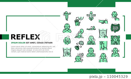 Reflex Of Human Neurology System landing header vector 110045329