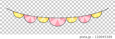 Flag garland round pattern single item 2 110045389