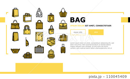 Bag For Carry Products And Goods landing header vector 110045409
