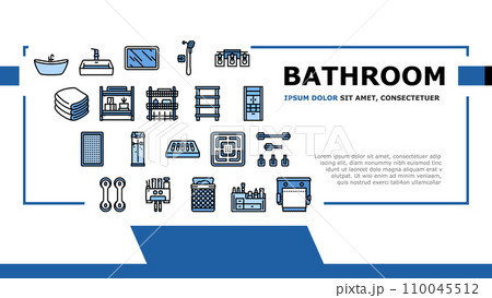 bathroom interior home landing header vector 110045512