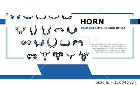 horn animal wildlife nature landing header vector horn animal wildlife nature landing header vector 110045527