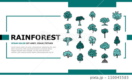 rainforest jungle amazon nature landing header vector rainforest jungle amazon nature landing header vector 110045583