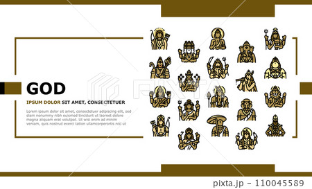 god indian hindu lord krishna landing header vector god indian hindu lord krishna landing header vector 110045589