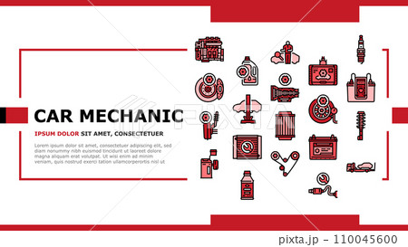 car mechanic repair service landing header vector car mechanic repair service landing header vector 110045600