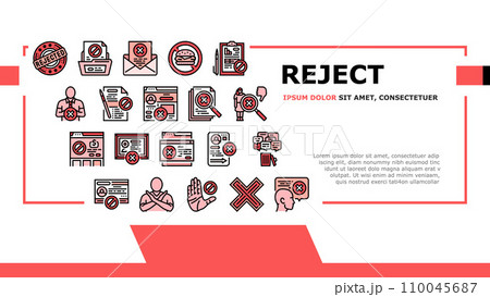 reject man stop stamp cancel landing header vector reject man stop stamp cancel landing header vector 110045687