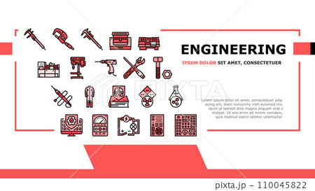 engineering tool work wrench landing header vector engineering tool work wrench landing header vector 110045822