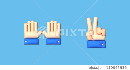 3D stereoscopic icon 110045936