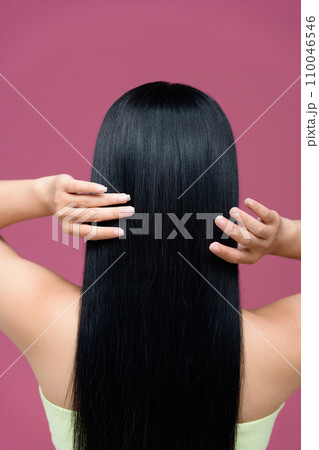 Woman with beautiful long hair Woman with beautiful long hair 110046546