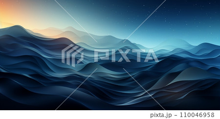 Abstract dark blue gradient grayscale for web background design. Retro vintage style. Abstract background. Trendy style. 110046958