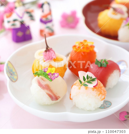 おひなまつり　桃の節句　手まり寿司　 110047303