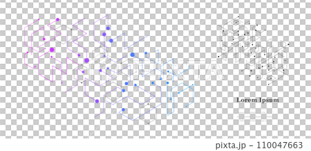 幾何抽象六邊形科學背景透明 110047663
