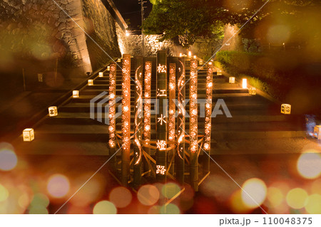 松江水燈路　竹林ライトアップ 110048375