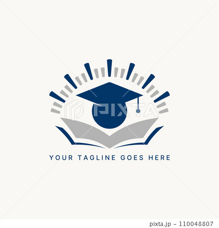 Logo design graphic concept creative premium abstract vector sign unique stock graduation hat and book layer paper Related education university school 110048807