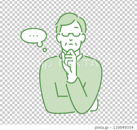 Senior man thinking Senior man thinking 110049354