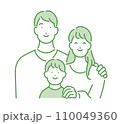 夫と妻と子供の3人家族 110049360
