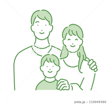 夫と妻と子供の3人家族 夫と妻と子供の3人家族 110049360