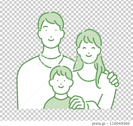 Family of three: husband, wife and children Family of three: husband, wife and children 110049360