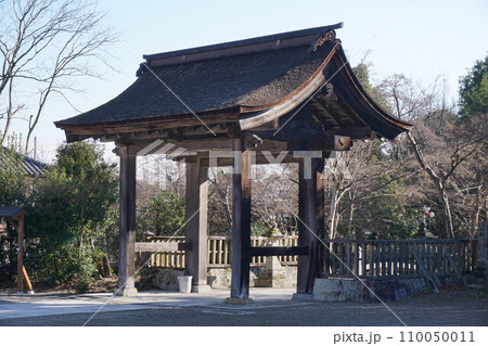 岡山県津山市一宮にある神社「中山神社」：津山城から移築された四足門 110050011