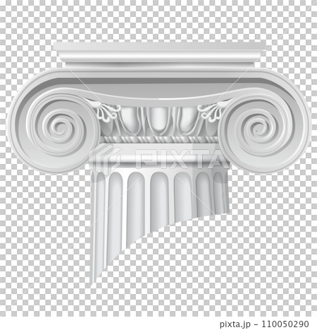 classical order ionic capital on white classical order ionic capital on white 110050290