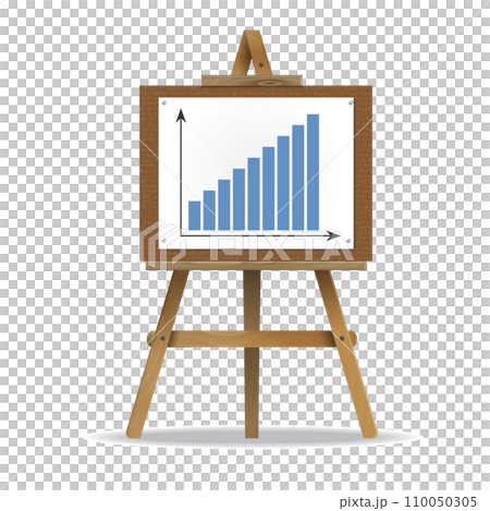 Graph Presentation Icon on white 110050305