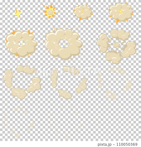 night Explode effect animation cartoon 110050369