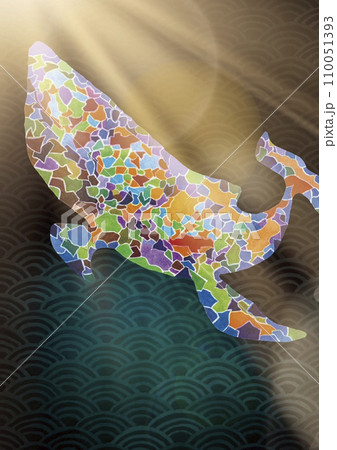 光とカラフルクジラ 110051393