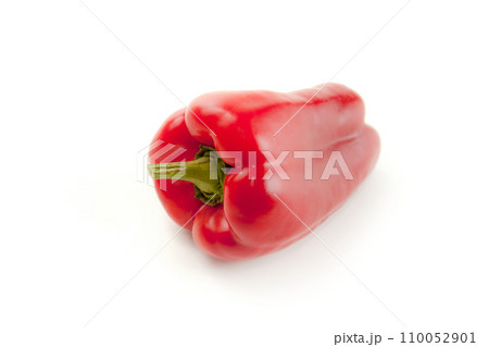 Red bell pepper isolated on white background with clipping path. . Red bell pepper isolated on white background with clipping path. . 110052901