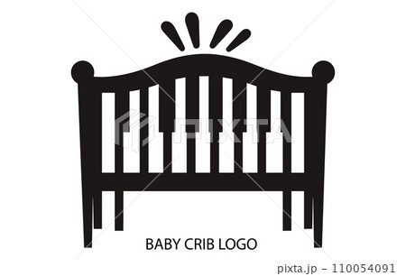 Child crib for a boy sign, Baby cradle bed icon. 110054091