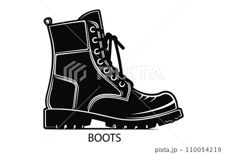 Hiking boot vector icon. filled flat sign for mobile concept and web design Hiking boot vector icon. filled flat sign for mobile concept and web design 110054219