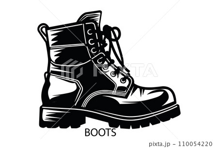 Hiking boot vector icon. filled flat sign for mobile concept and web design Hiking boot vector icon. filled flat sign for mobile concept and web design 110054220