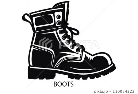 Hiking boot vector icon. filled flat sign for mobile concept and web design Hiking boot vector icon. filled flat sign for mobile concept and web design 110054222