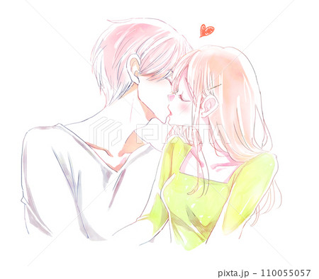 キスする男女 110055057
