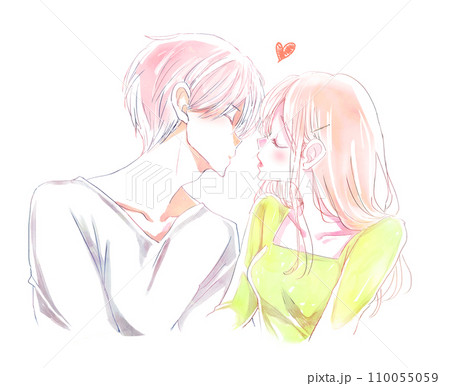 キスしようとする男女　距離 110055059