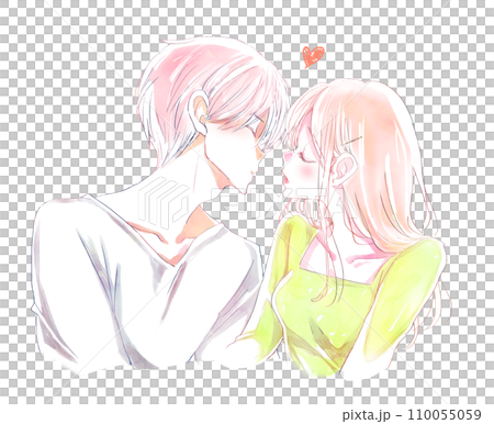 キスしようとする男女　距離 110055059