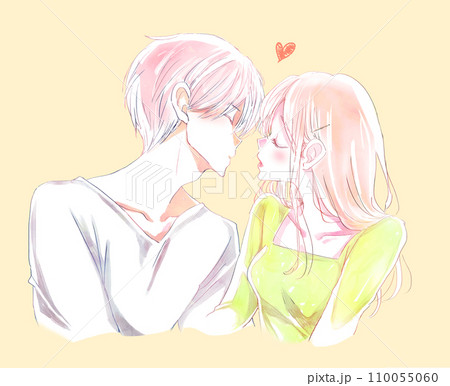 キスしようとする男女 距離 キスしようとする男女 距離 110055060