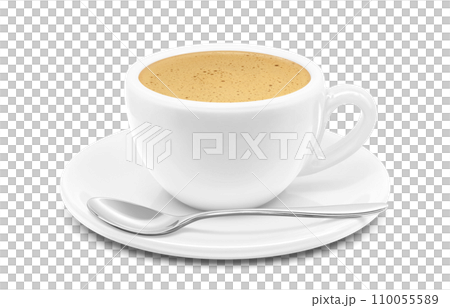 カフェオレのイラスト リアル 110055589